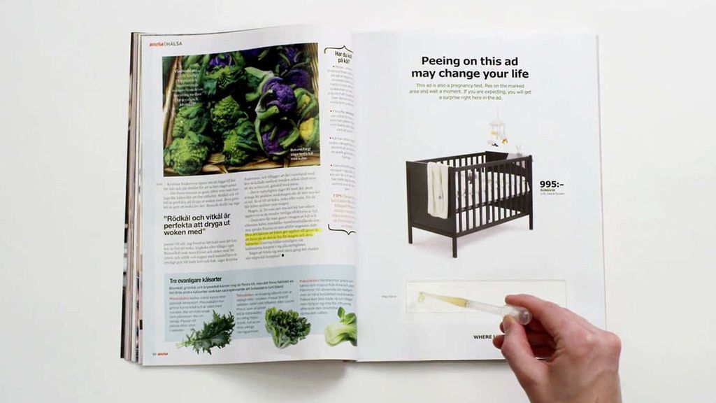 IKEA pregnancy test print ad