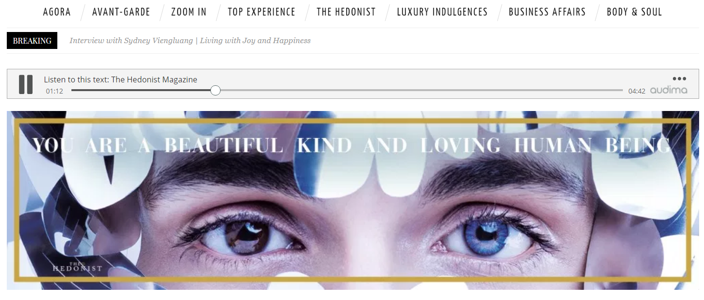 The Hedonist website