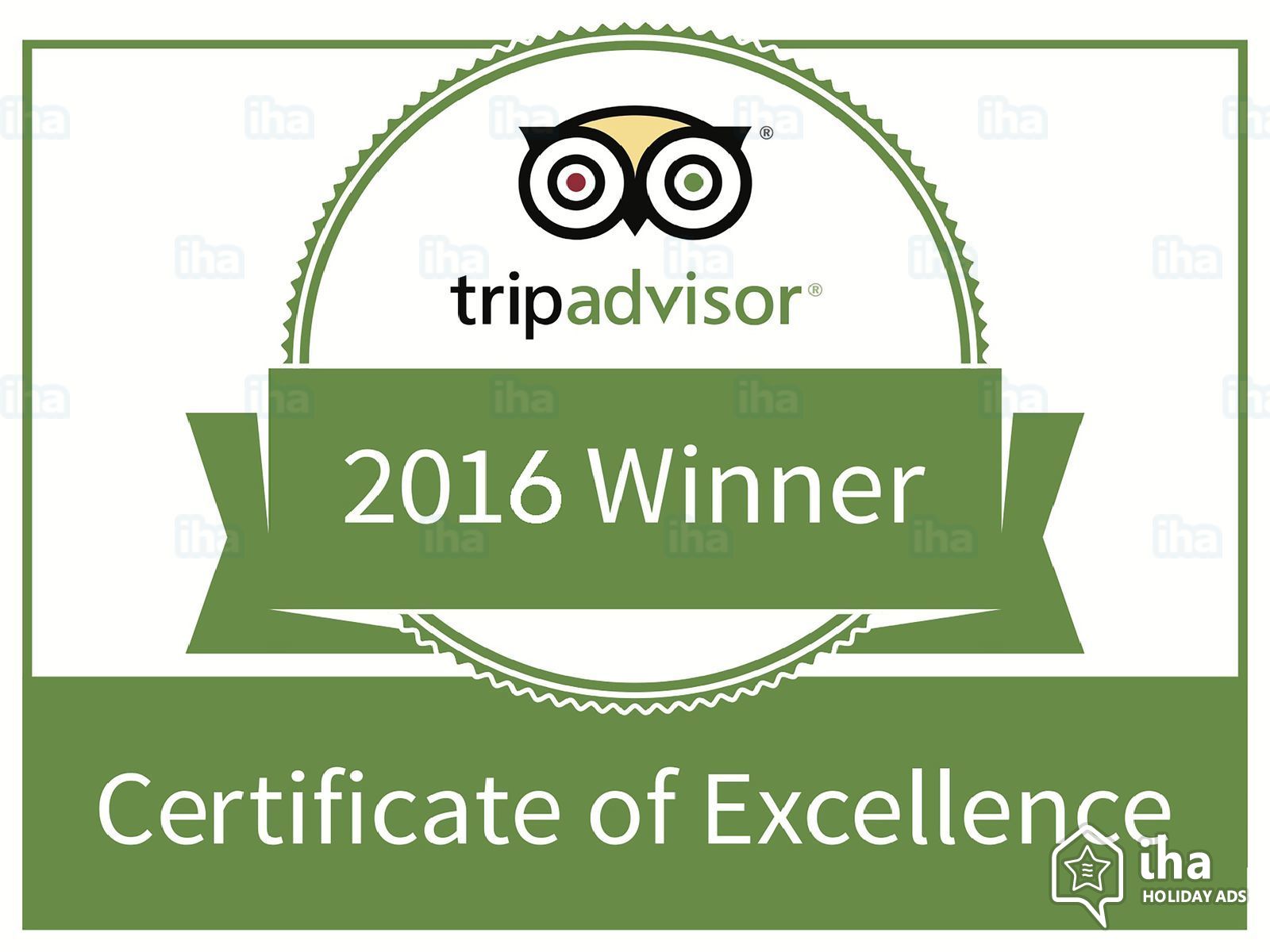 Tripadvisor certificate of excellence
