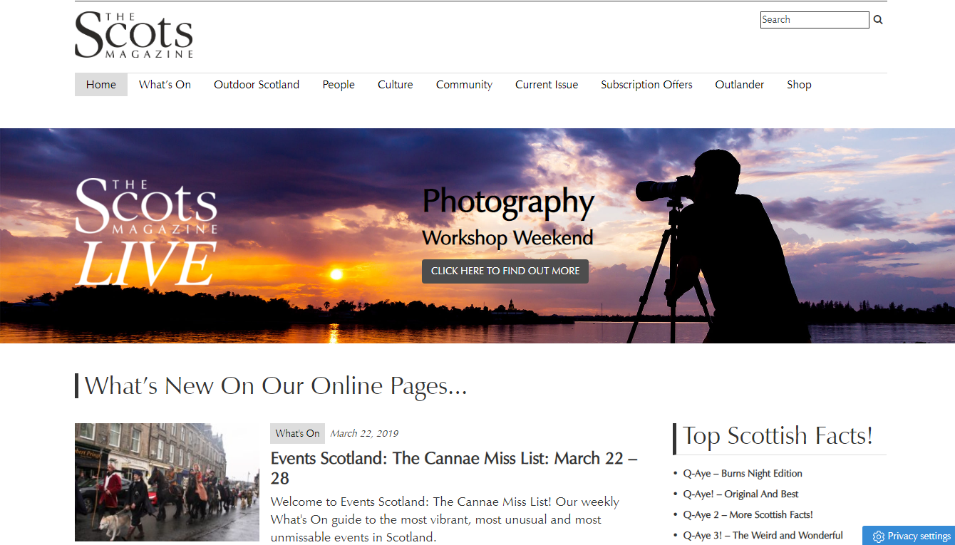 The Scots Magazine website