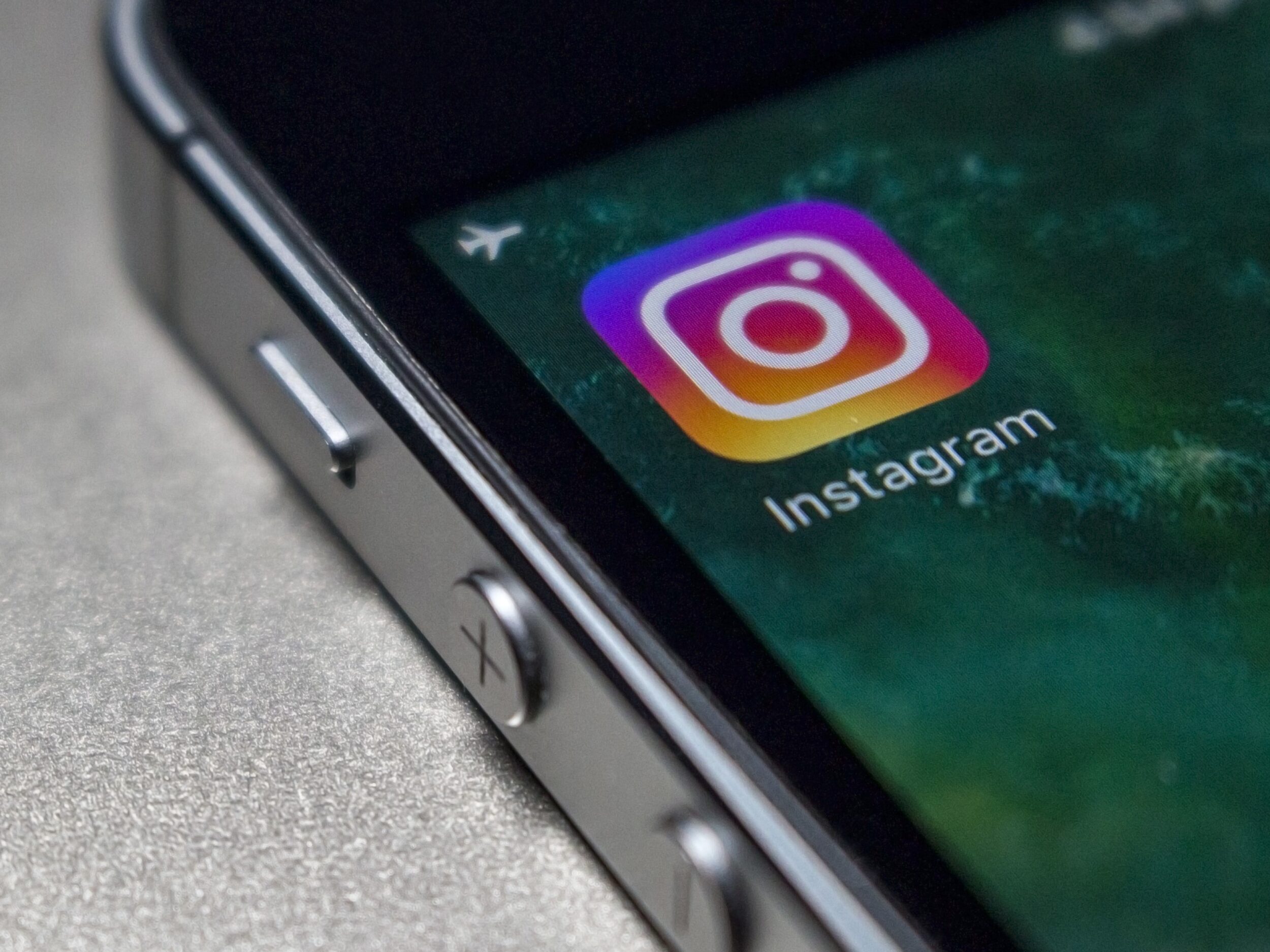 Smartphone with Instagram app