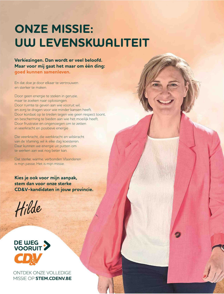 Advertentie CD&V in Libelle