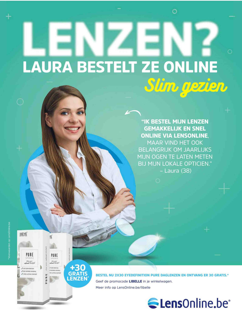 Advertentie LensOnline.be in Libelle