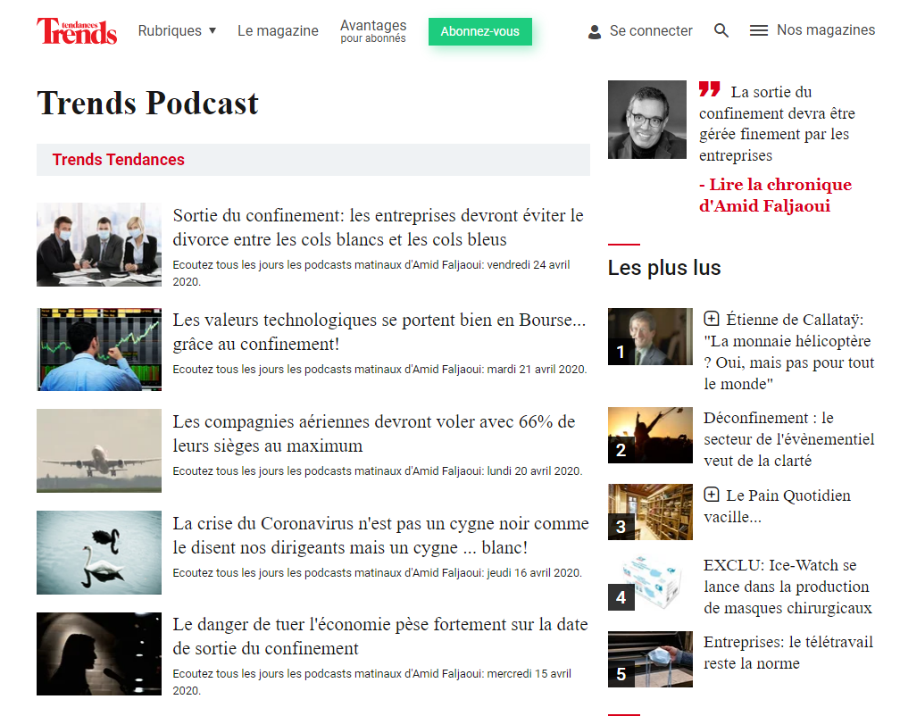 Trends tendances podcast