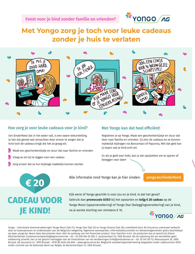 Yongo / AG advertentie in Goed Gevoel