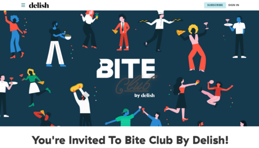 Delish Bite club homepage