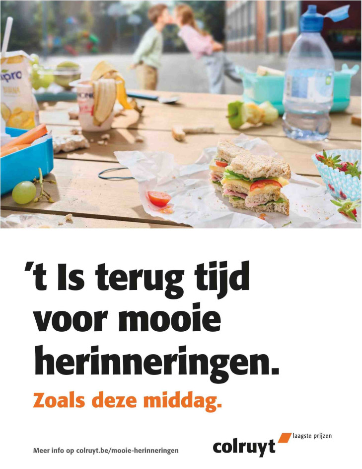 Colruyt advertentie terug naar school in Knack
