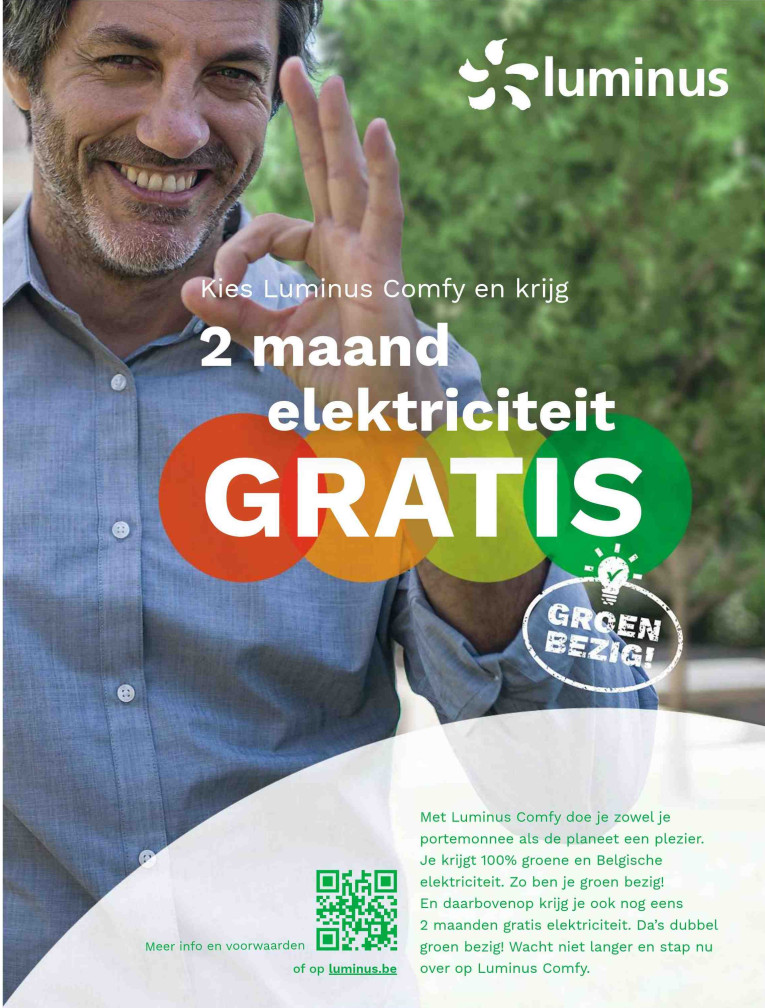 Luminus advertentie in Knack