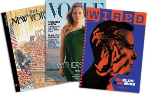 The New Yorker, Vogue, Wired covers