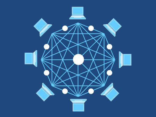principle of blockchain schematically visualized