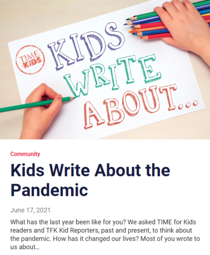 Time for Kids - Kids write about the pandemic