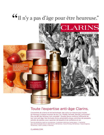 Clarins dans Paris Match