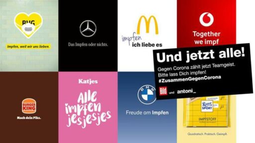 Brands change their slogan to support vaccination campaign in Germany
